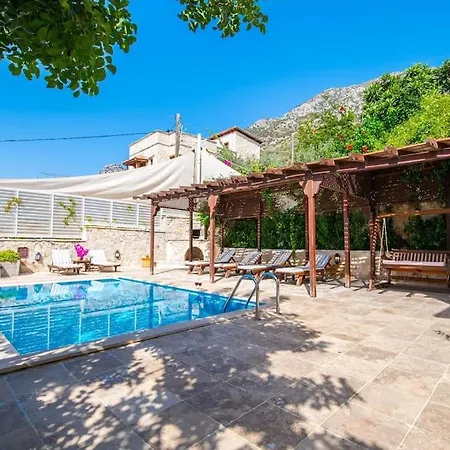 Marsilya Is Stone House For 8 People With A Magnificent Sea View In Kalkan Villa *